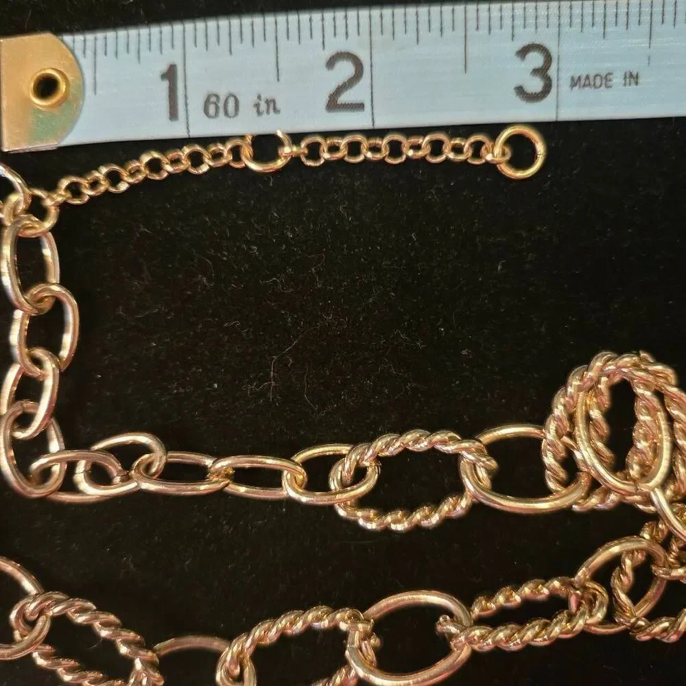 NWOT Gold Chain Pearl + Rhinestone Pendant Necklace